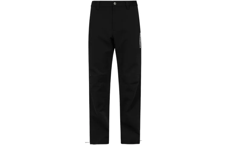 EVISU Casual Pants Men's Black Moderate Straight Fit Pants