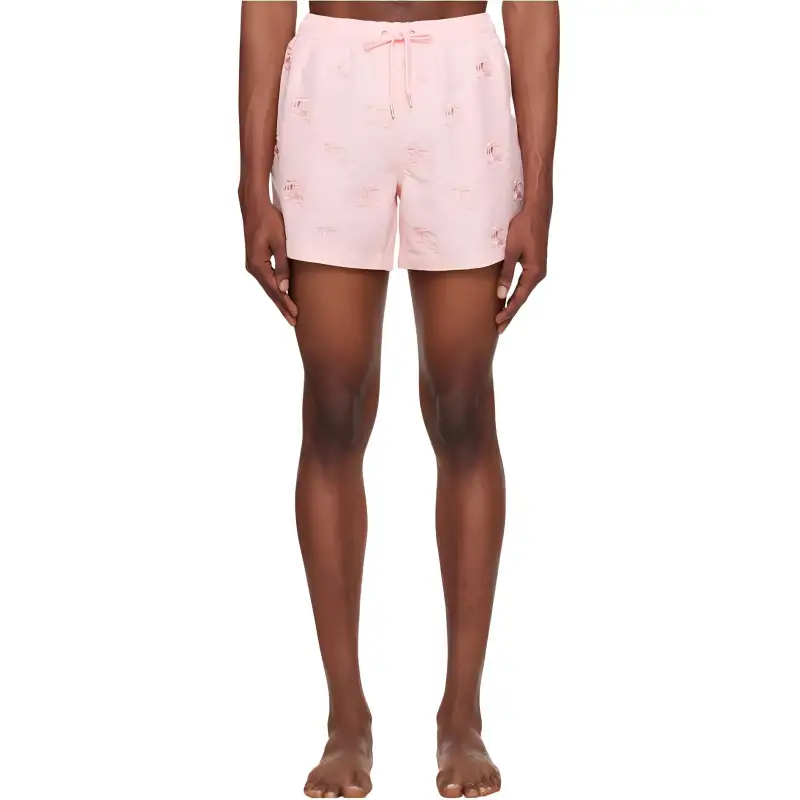 Burberry Casual Shorts Men's Pink Moderate