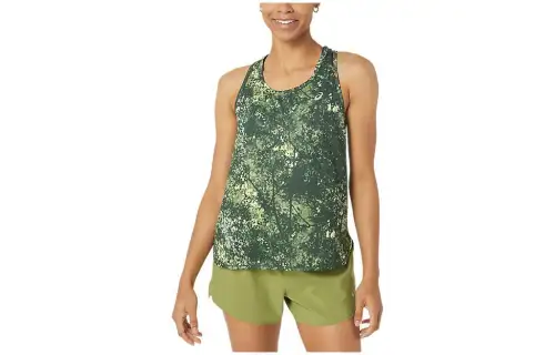 ASICS Tank Tops Women's Green Crew Neck Moderate Other