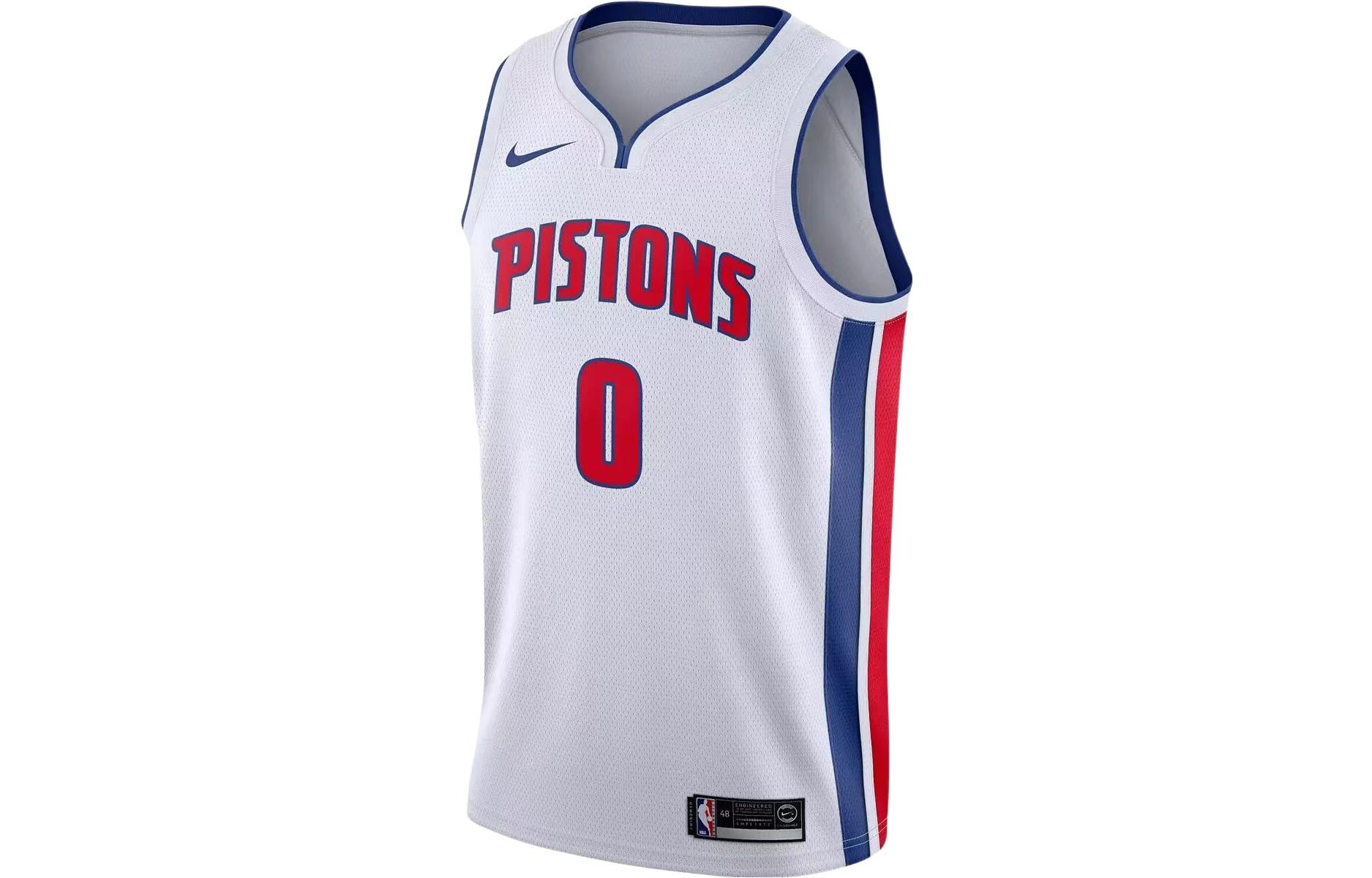 Nike NBA Basketball Vest SW Fan Edition League Limited Pistons Drummond Drummond No. 0 Men's White