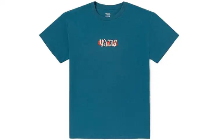 Vans T Shirts Women's Dark Blue Crew Neck Moderate Straight Fit