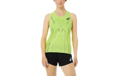 ASICS Tank Tops Women's Green Crew Neck Moderate Other