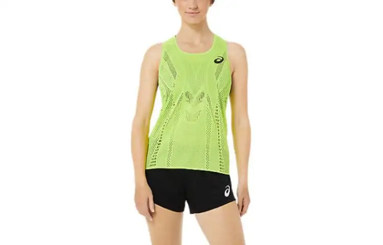 ASICS Tank Tops Women's Green Crew Neck Moderate Other