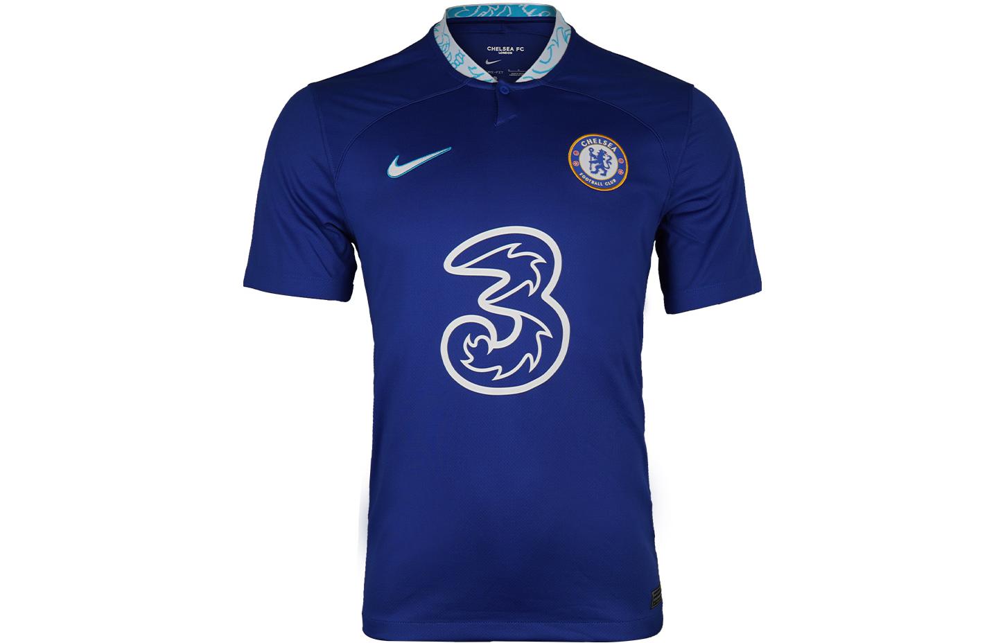 Nike Sports football uniform, blue chelsea, with your logo imprint, with short sleeve, 2022