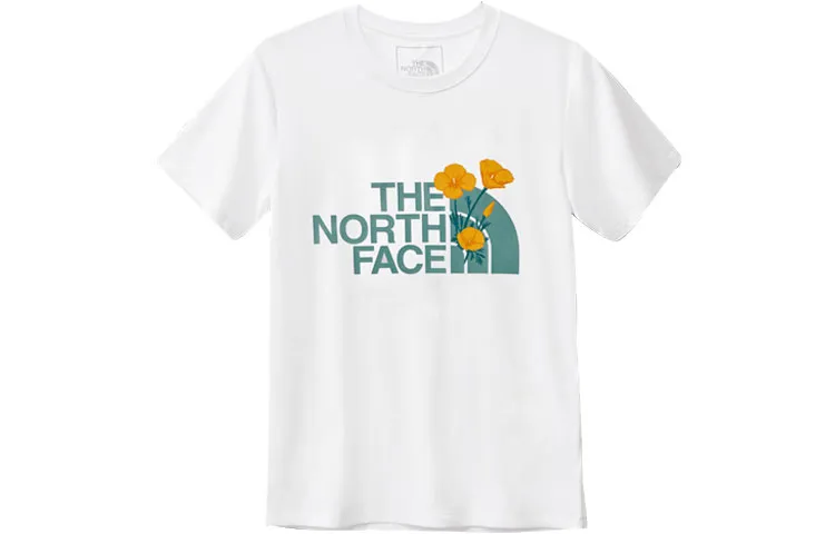 THE NORTH FACE T-Shirts Women's White Crew Neck Moderate Straight Fit