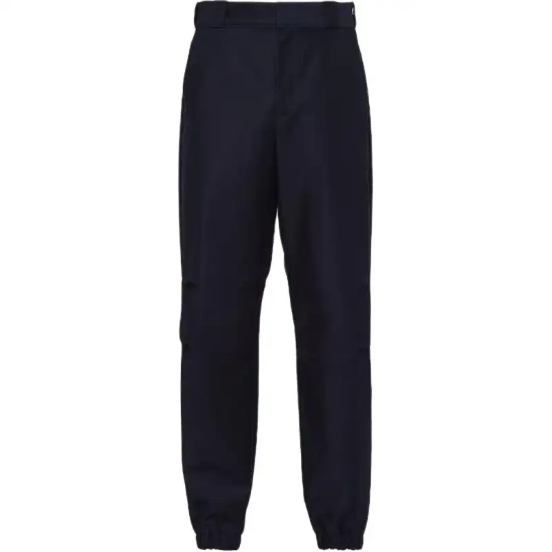 PRADA Casual Pants Men's Black Moderate Cuffed Pants
