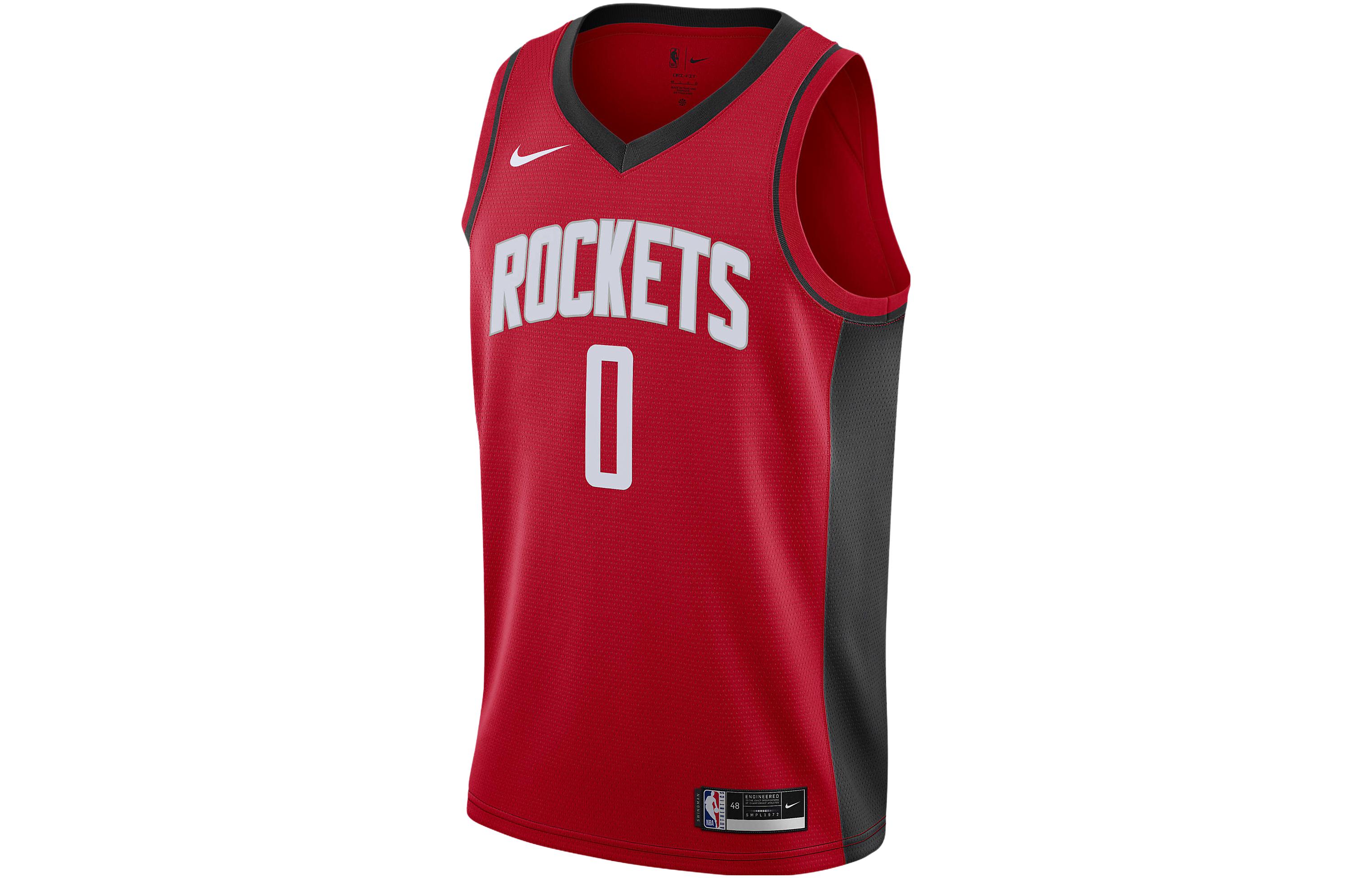 Nike NBA SW Fan Edition 20th Season Houston Rockets Jaylen Green No. 0 Sports Basketball Jersey Men's University Red