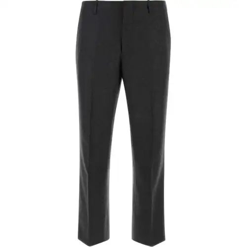 Prada flannel wool straight-leg trousers