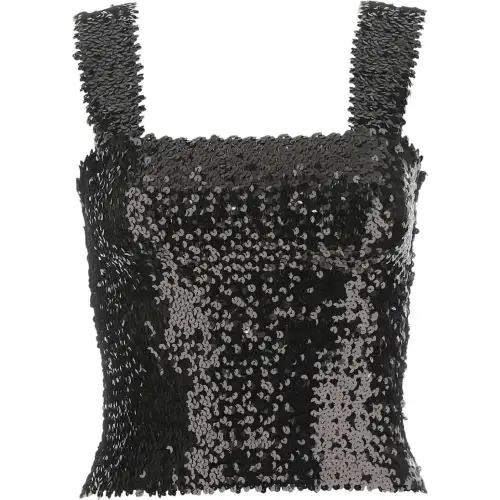 SAINT LAURENT Sequin Sleeveless Top