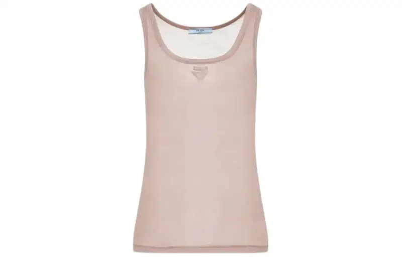PRADA Logo Detailed Sleeveless Top