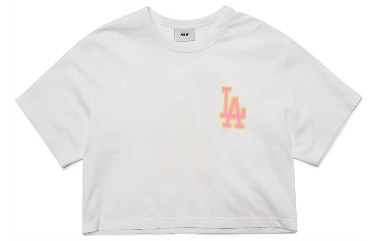 MLB Basic Logo Crop Top Women's White