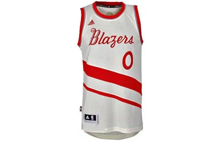 Adidas Basketball Jerseys Men's White Red Moderate Straight Fit