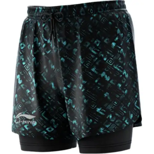 Li Ning Swimming Shorts Men's Black Blue