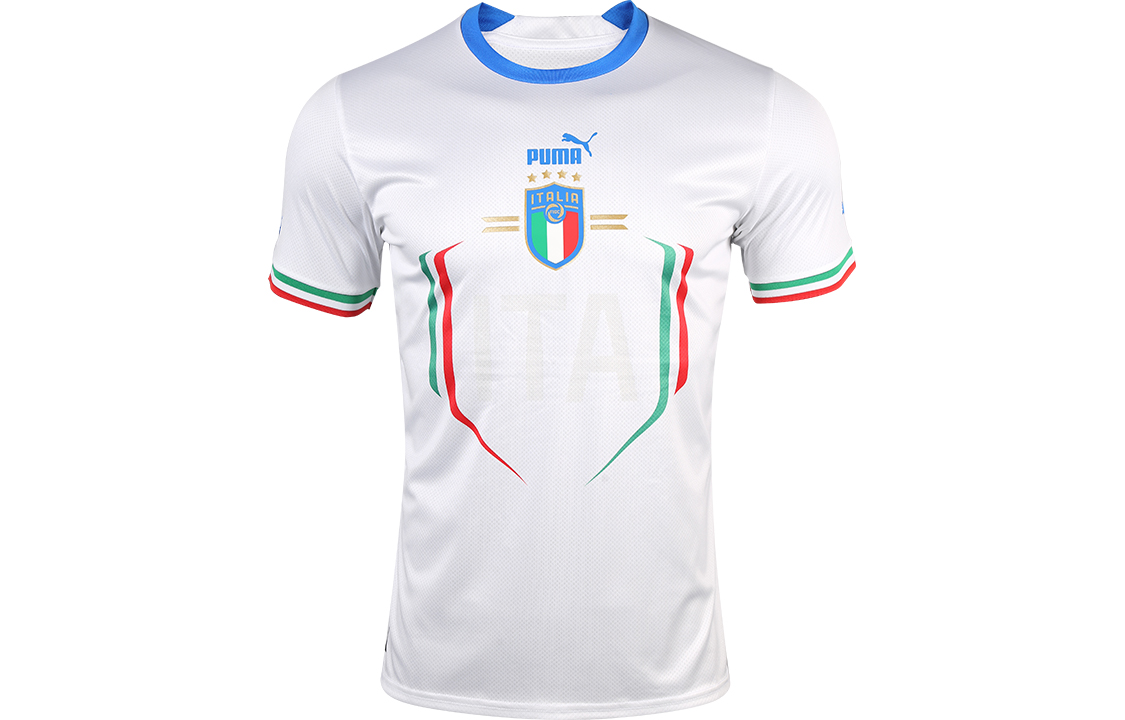 PUMA Soccer Jerseys Men’s White Blue Moderate Straight Fit