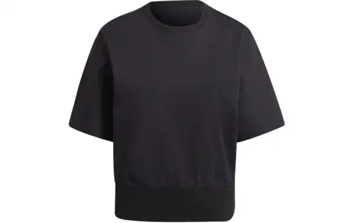 Adidas Originals T Shirts Women's Black Crew Neck Moderate