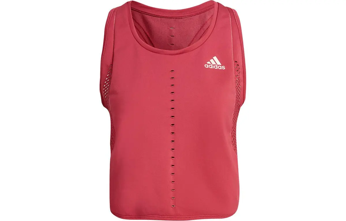 Adidas Tank Tops Women's Red Straight Fit