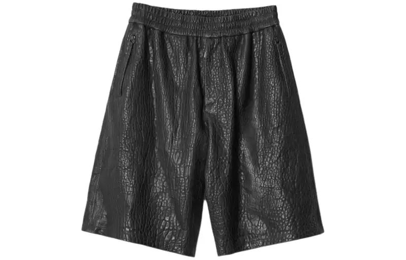 Burberry Grained-effect Leather Shorts