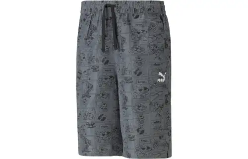 PUMA Casual Shorts Men's Gray Moderate