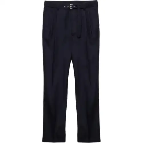 PRADA Wool X Silk Pants Casual Pants Men's Marine Blue