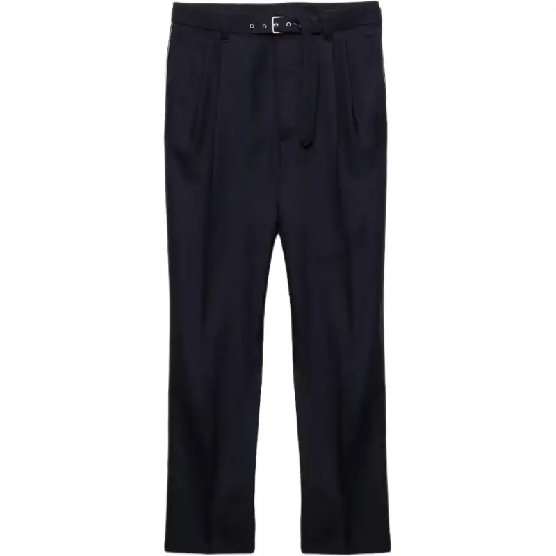 PRADA Wool X Silk Pants Casual Pants Men's Marine Blue