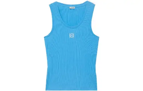 LOEWE Tank Tops Women's Blue U Neck Moderate Other