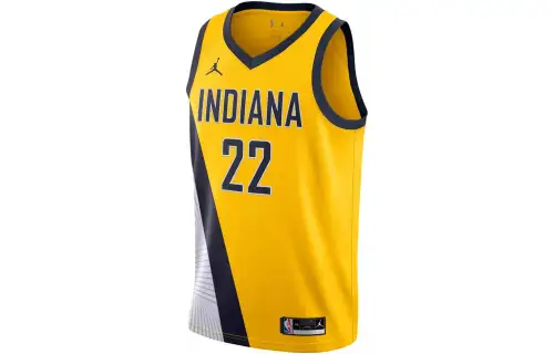 Jordan NBA Sweat-Absorbent Straight Fit Moderate Basketball Vest SW Fan Edition Announcement Limited to Pacers LeVert No. 22 Men's Yellow