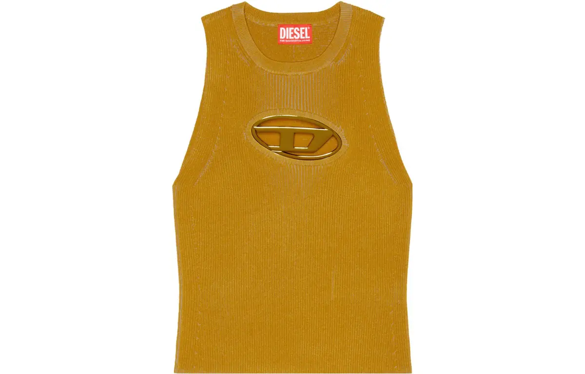 DIESEL Tank Tops Women's Yellow
