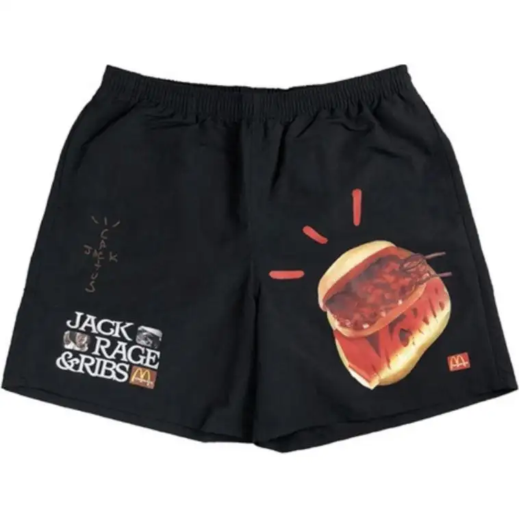 Travis Scott x Mcrib Shorts Casual Shorts Unisex Black