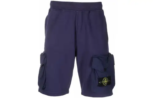 STONE ISLAND Sports Shorts Men's Blue Moderate