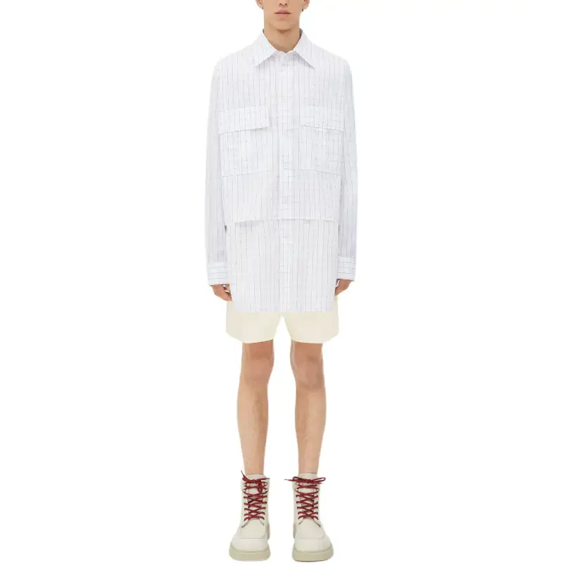 Bottega Veneta SS24 Cotton Twill Shorts Casual Shorts Men's Ecru