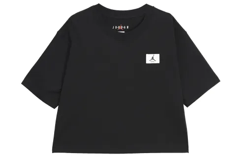 Jordan T Shirts Women's Black Crew Neck Moderate