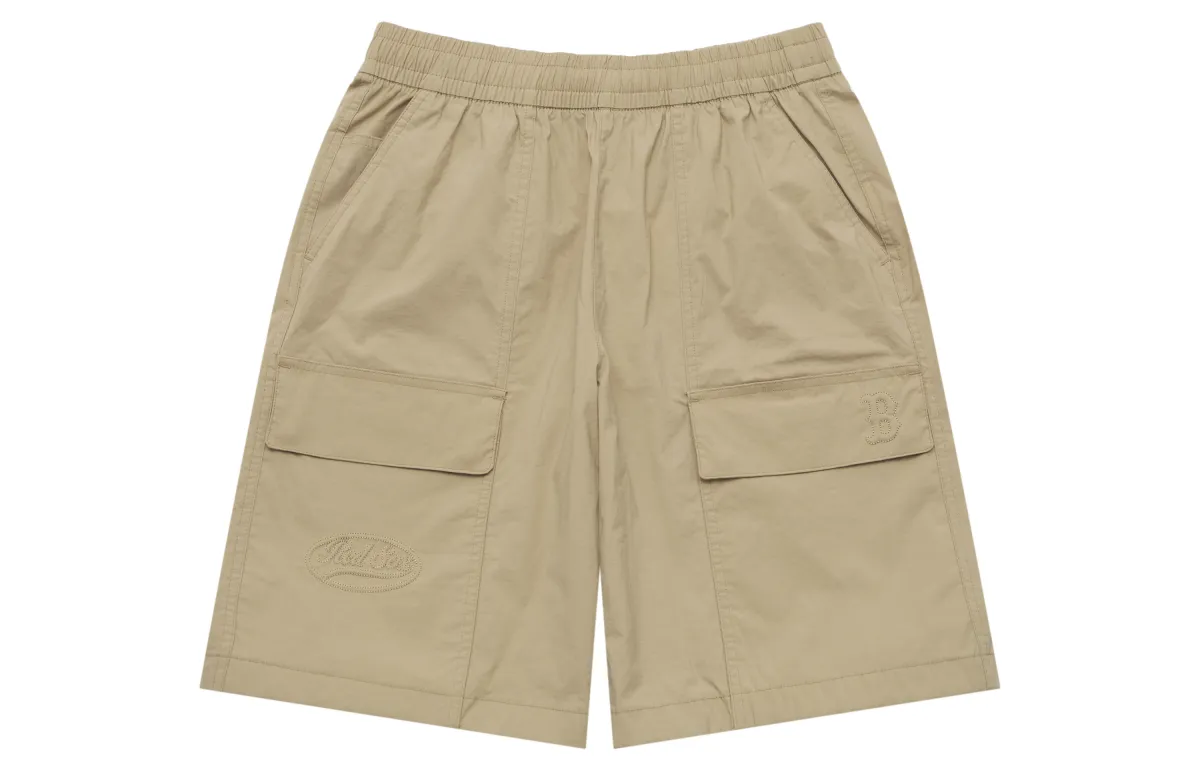 MLB Preppy Style Collection Basic Boston Red Sox SS25 Cargo Shorts Unisex Khaki