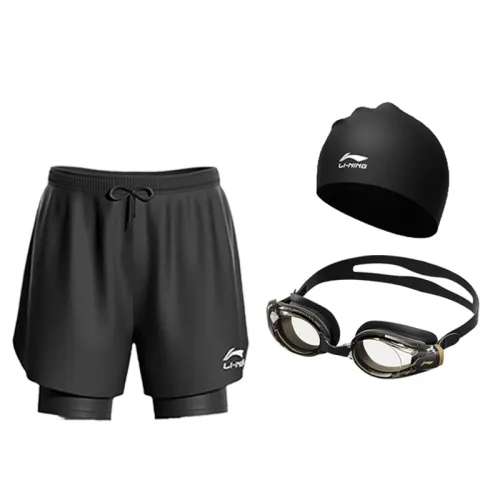 Li Ning Swimming Shorts Men's Moderate Mid Length Swim Shorts