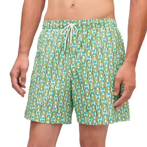 HERMES SS25 Beach Shorts Men's Green