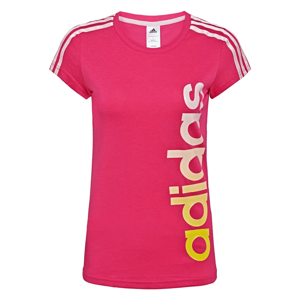 Adidas T-Shirts Women's Red Crew Neck Moderate Straight Fit