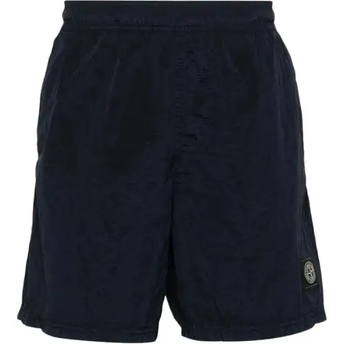 STONE ISLAND Compass Crinkled Shorts