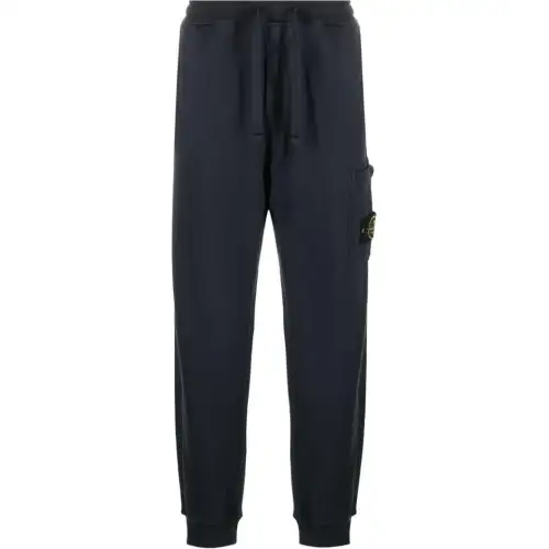 Stone Island Compass-badge cotton track pants