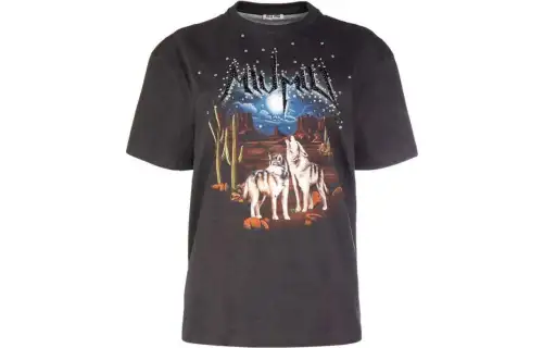 MIU MIU T Shirts Women's Black Crew Neck Moderate Straight Fit