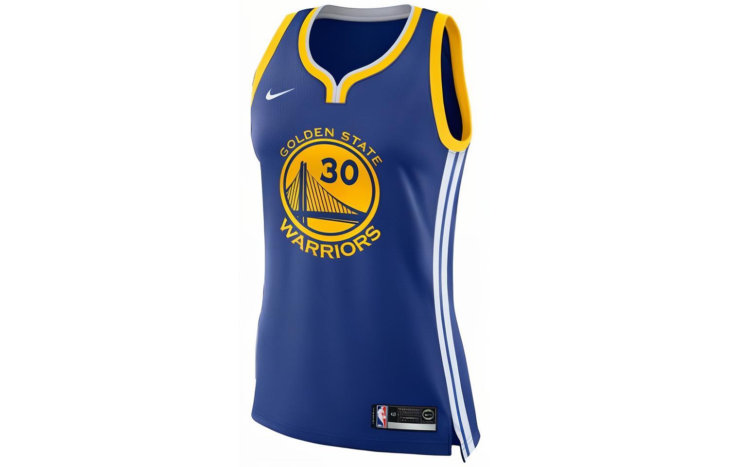 Nike Retro Sports Basketball Jersey Golden State Warriors, Curry Size 30 Unisex Blue