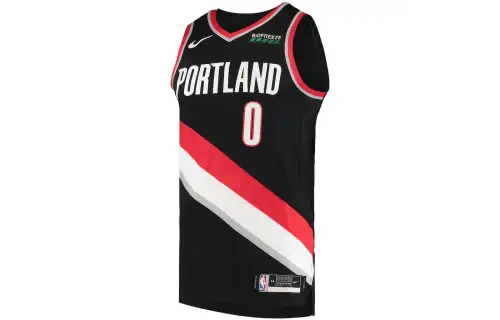 Nike NBA Basketball Vest AU Player Version Trail Blazers Lillard Size 0 Men's Black