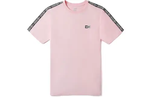 Vans T Shirts Women's Pink Crew Neck Moderate Straight Fit