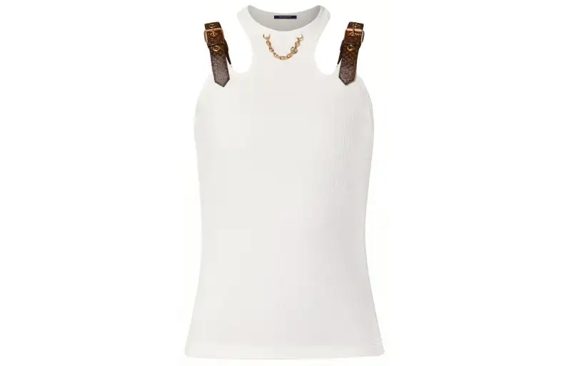LOUIS VUITTON Eyelet Tab Tank Top