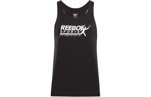 Reebok Tank Tops Women's Black Crew Neck Moderate Racerback