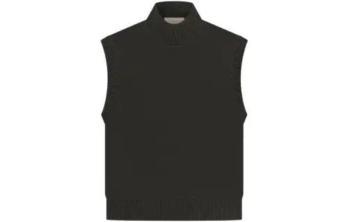 Fear Of God Essentials SS23 Tank Tops Women's Light Black Polo Collar Moderate Other