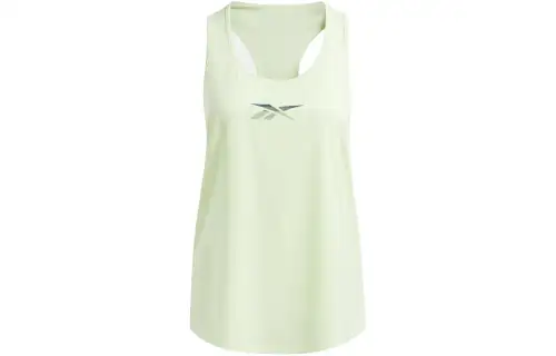 Reebok Tank Tops Women's Green Crew Neck Moderate Straight Fit