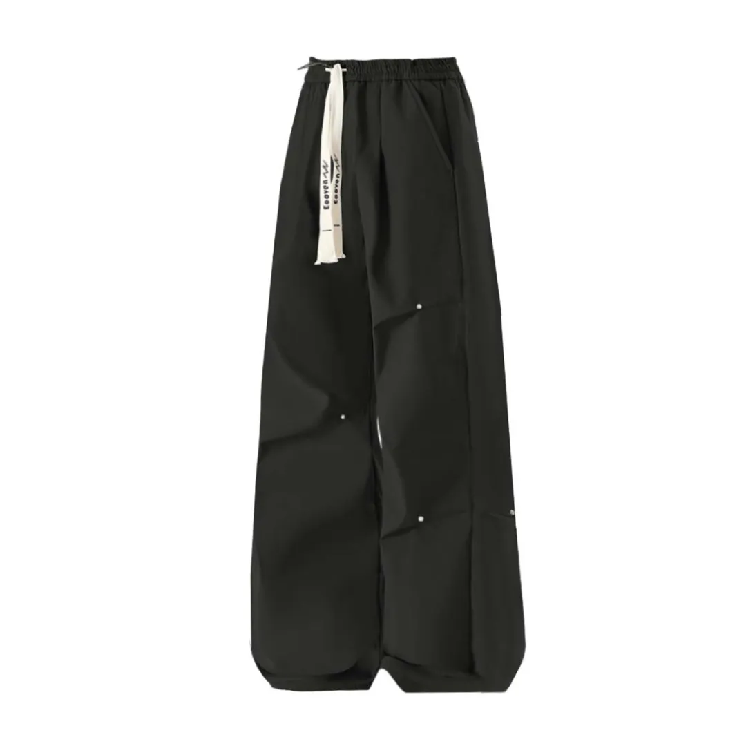 EOOVEN Casual Pants Unisex Moderate Wide Leg Pants