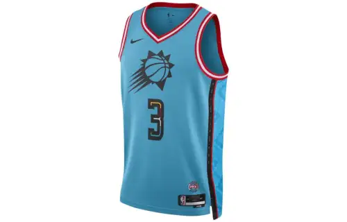 Nike NBA quick-drying printed city version jersey basketball vest SW fan version 2022-23 season Suns Paul No. 3, same style for men and women, blue
