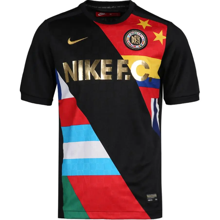 Nike Soccer Jerseys Men's Black Moderate Straight Fit