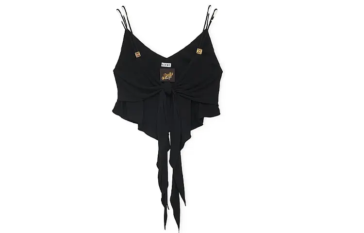 LOEWE Crop Tops Women's Black Moderate Straight Fit