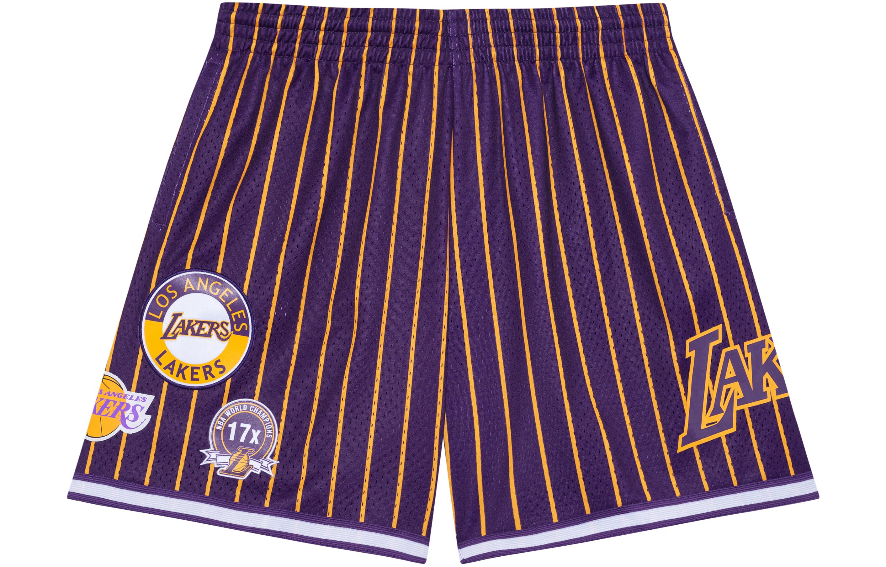 Mitchell Ness Basketball Shorts Unisex Purple Gold Moderate Other